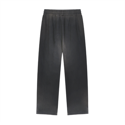 Sun Fade Raw Edge Straight-Leg Sweatpants