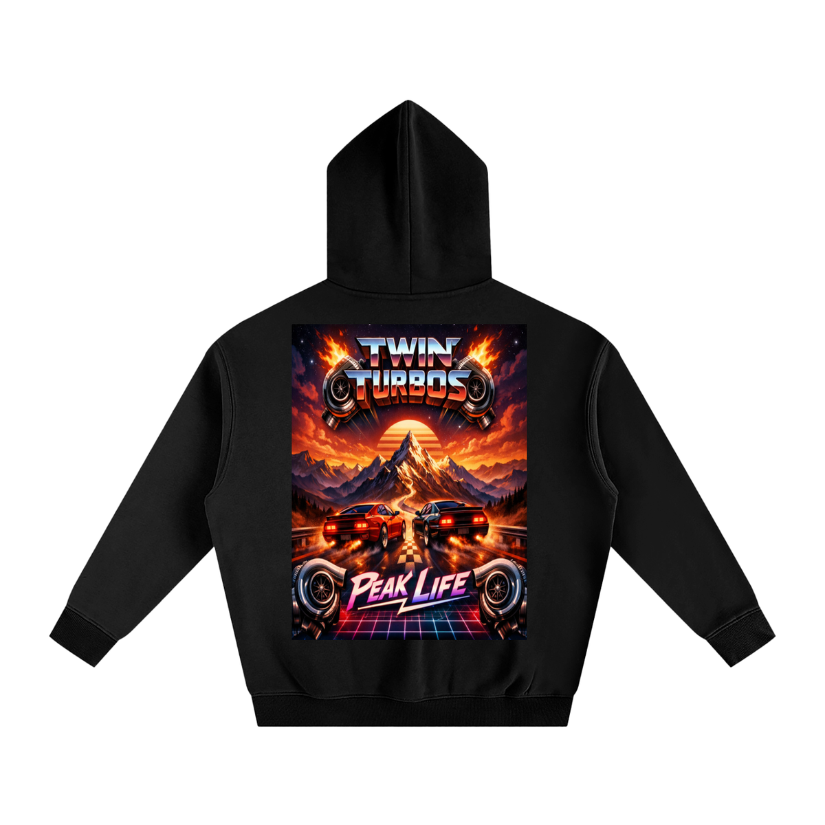 Twin turbos peak life hoodie